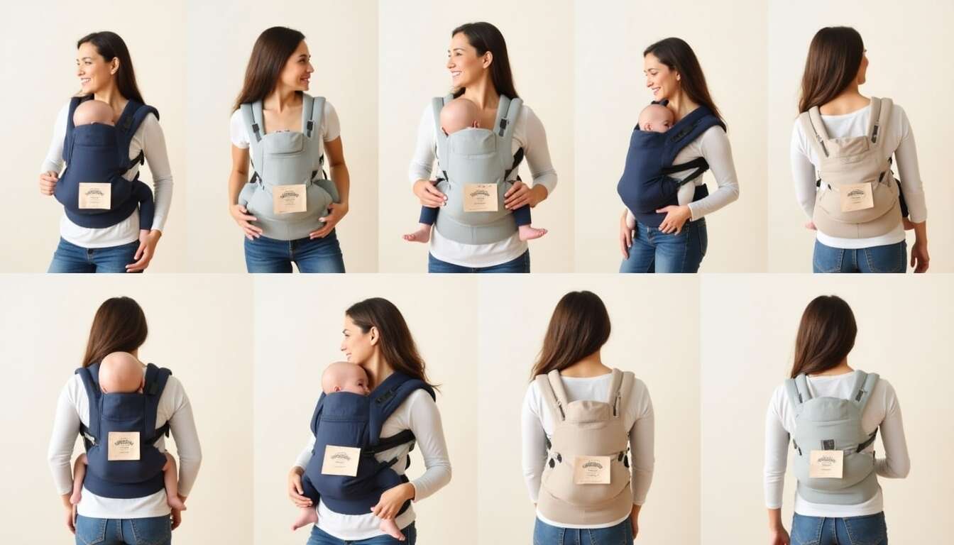 Les différents types de porte-bébés physiologiques : préformé, meï-taï, écharpe