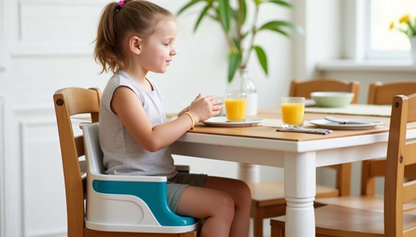 Comprendre l'utilité d'un rehausseur de chaise pour enfant