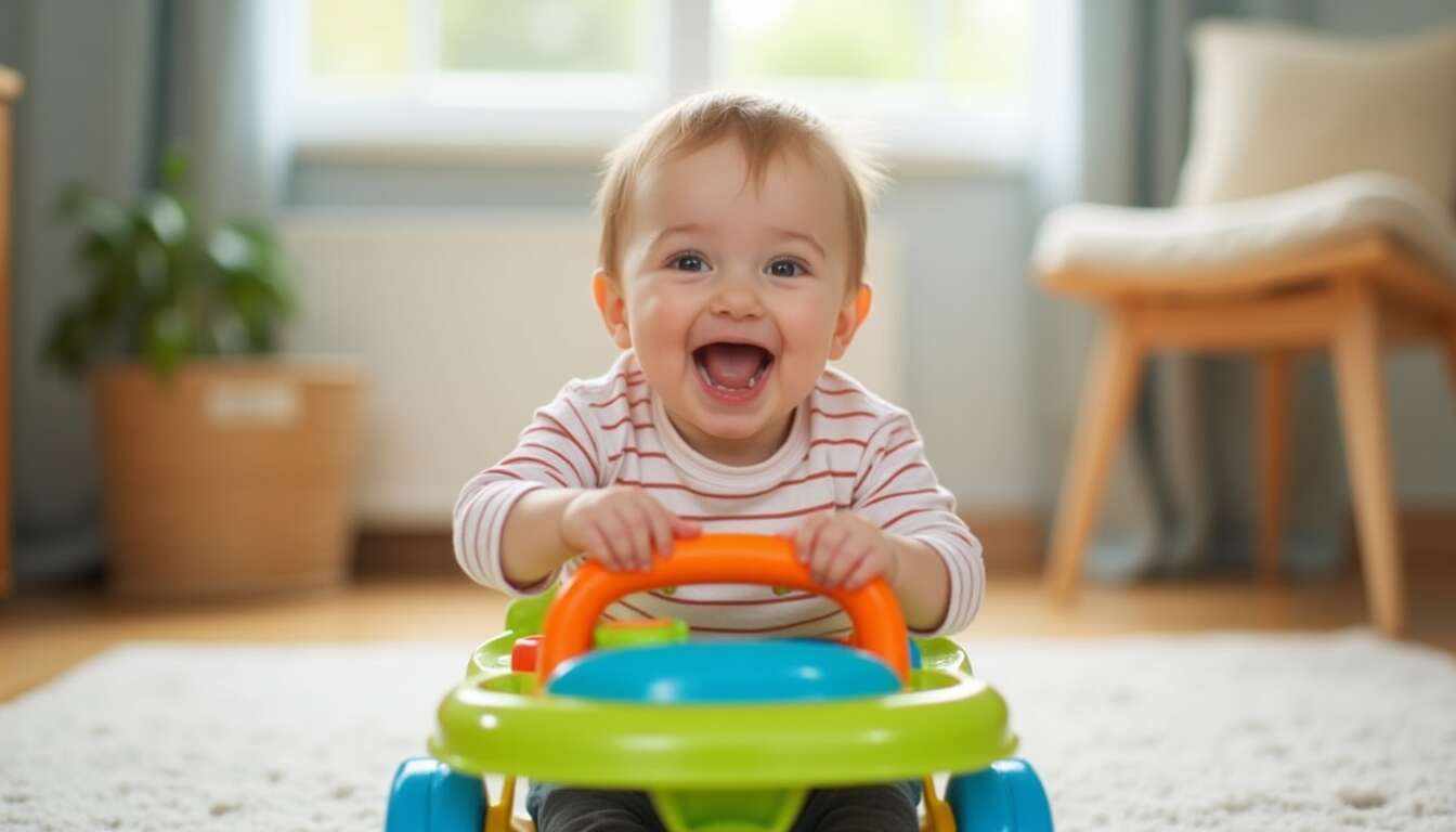 à quel âge introduire le chariot de marche dans l'éveil de l'enfant ?