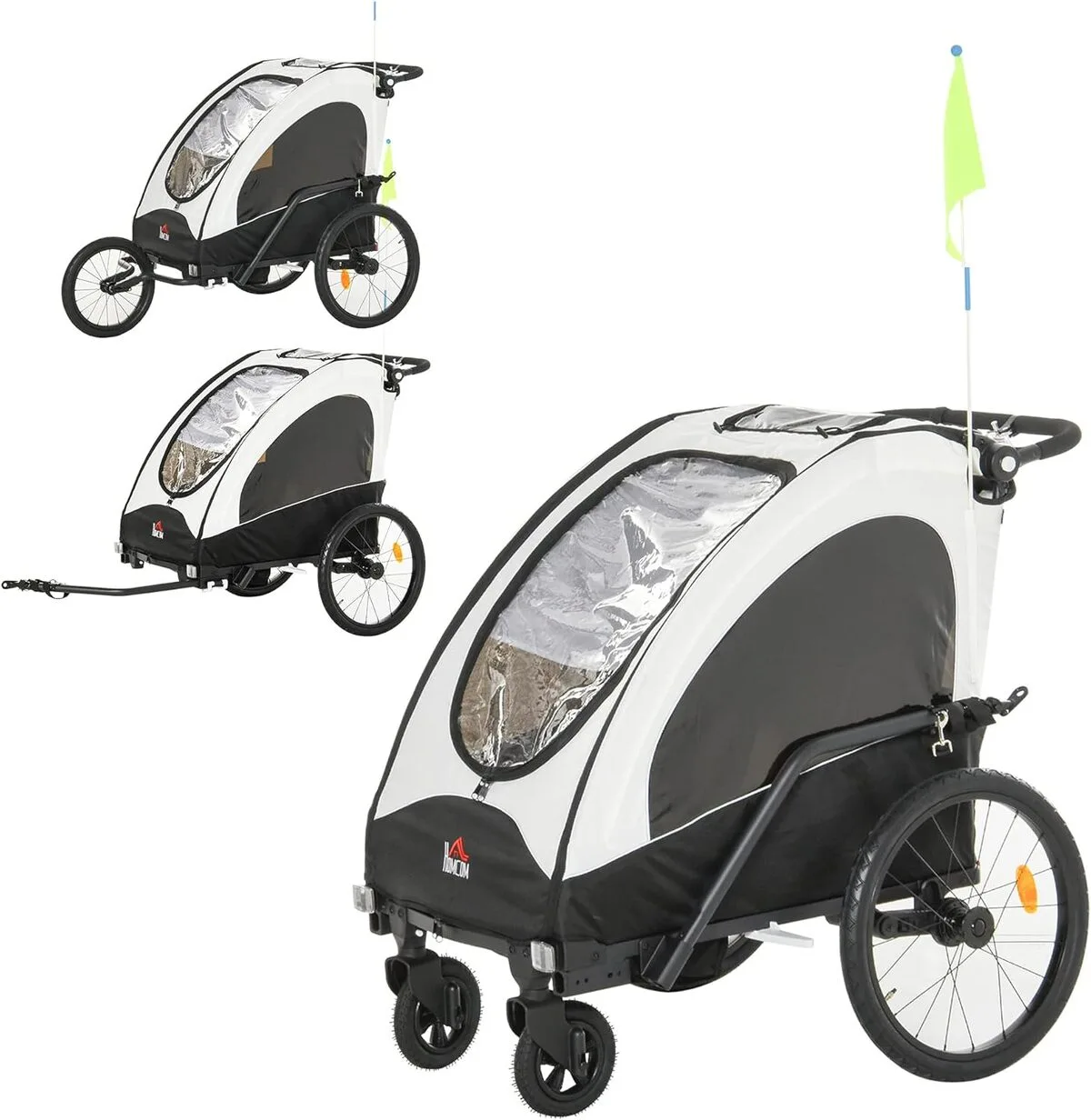Test de la remorque vélo 3 en 1 Homcom : jogger pour enfants
