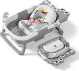 Test : baignoire bébé pliable avec thermomètre et coussin intégré