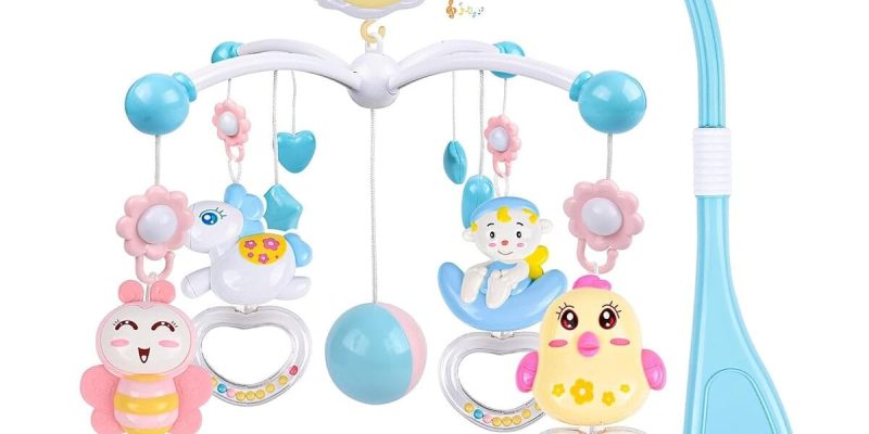 Test du mobile musical Weinsamkeit pour lit bébé : veilleuse, projecteur et hochets rotatifs